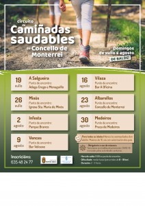 Cartaz Camiñatas Saudables Monterrei - verán 2020 - v2